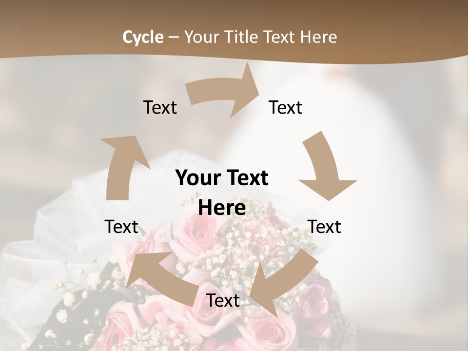 Flower Bouquet Closeup Groom PowerPoint Template