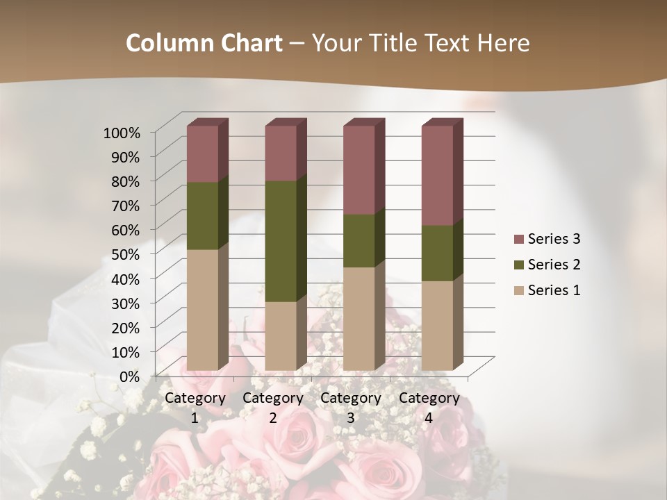 Flower Bouquet Closeup Groom PowerPoint Template