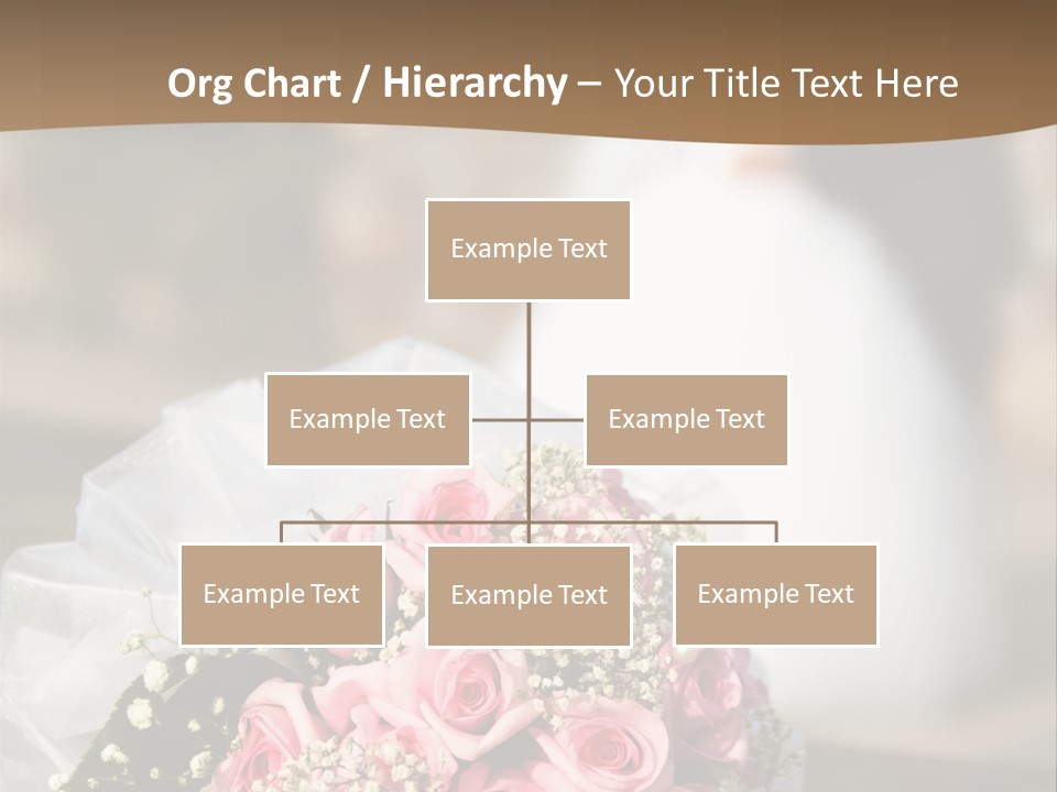 Flower Bouquet Closeup Groom PowerPoint Template