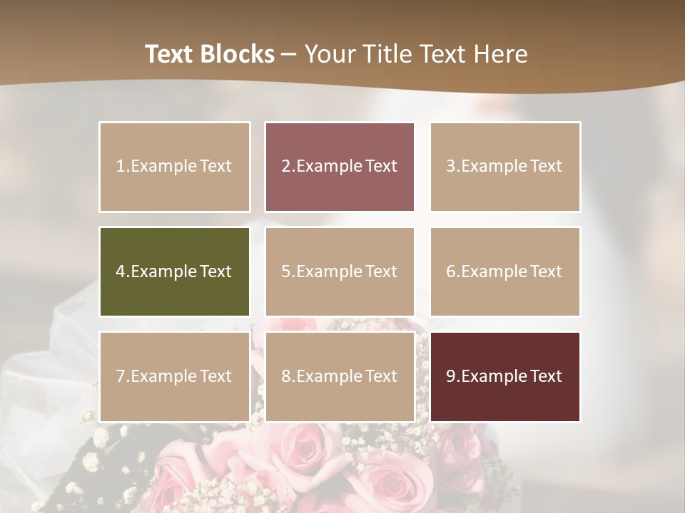 Flower Bouquet Closeup Groom PowerPoint Template