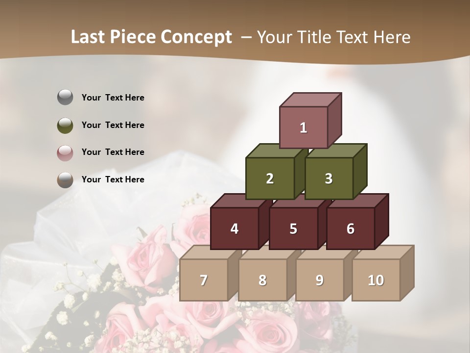 Flower Bouquet Closeup Groom PowerPoint Template