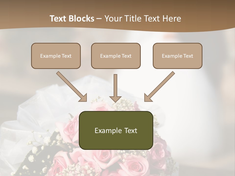 Flower Bouquet Closeup Groom PowerPoint Template