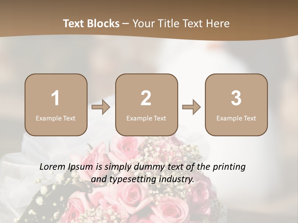 Flower Bouquet Closeup Groom PowerPoint Template
