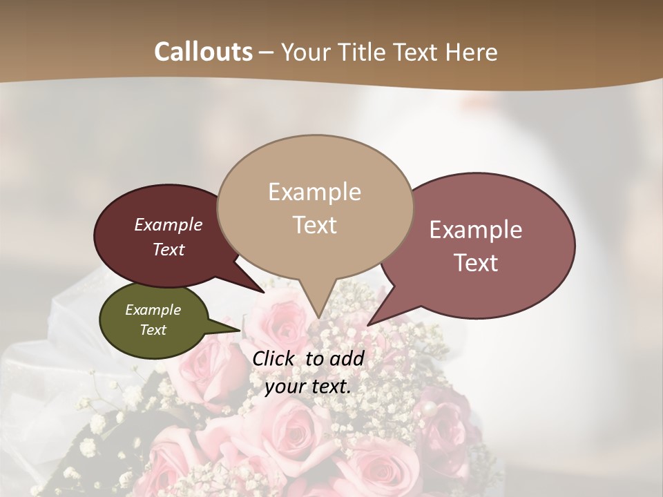 Flower Bouquet Closeup Groom PowerPoint Template