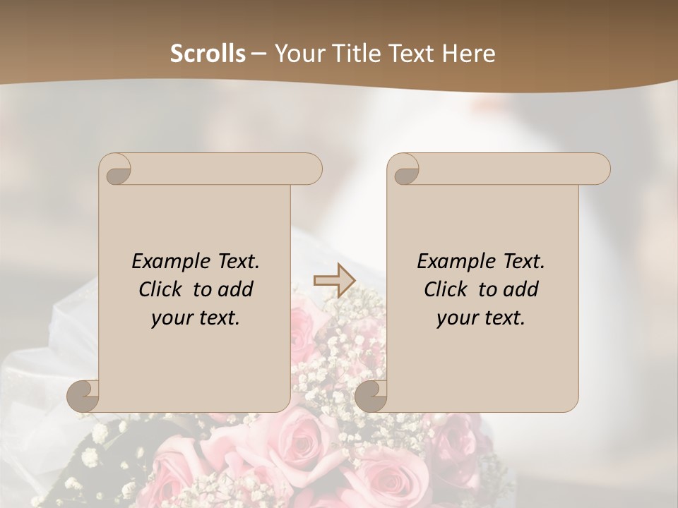 Flower Bouquet Closeup Groom PowerPoint Template