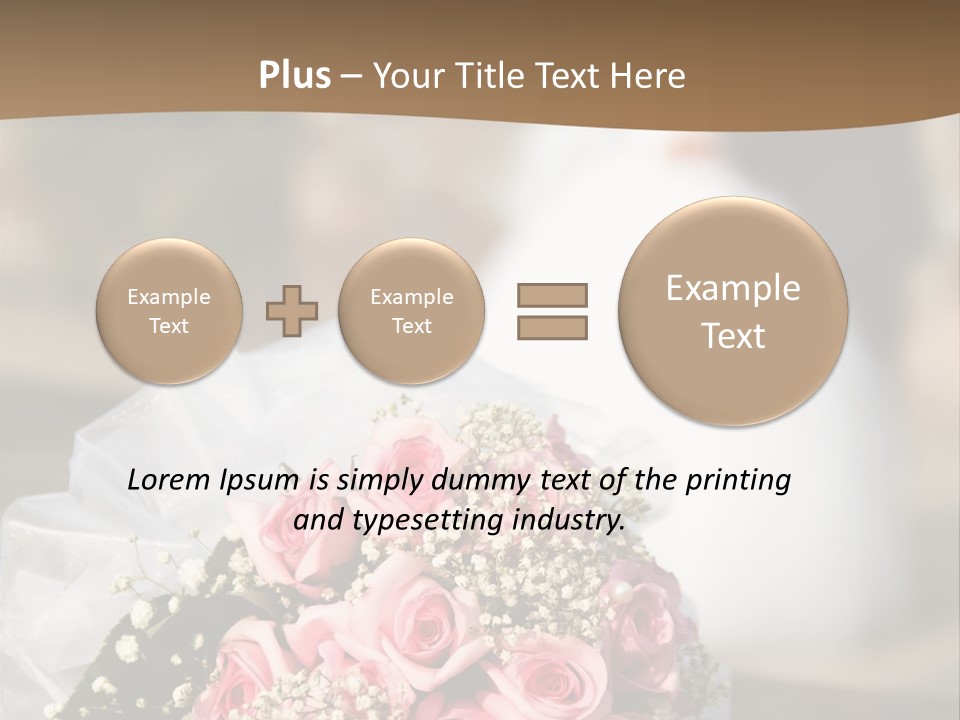 Flower Bouquet Closeup Groom PowerPoint Template