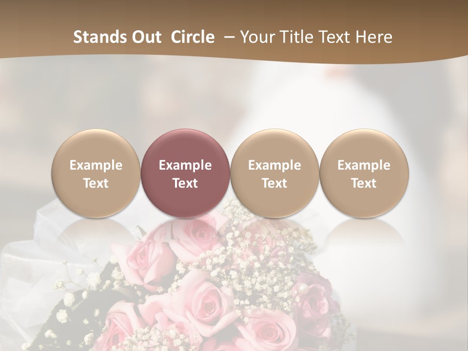 Flower Bouquet Closeup Groom PowerPoint Template