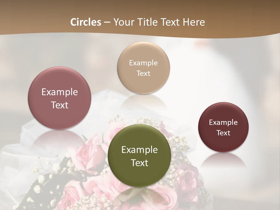 Flower Bouquet Closeup Groom PowerPoint Template