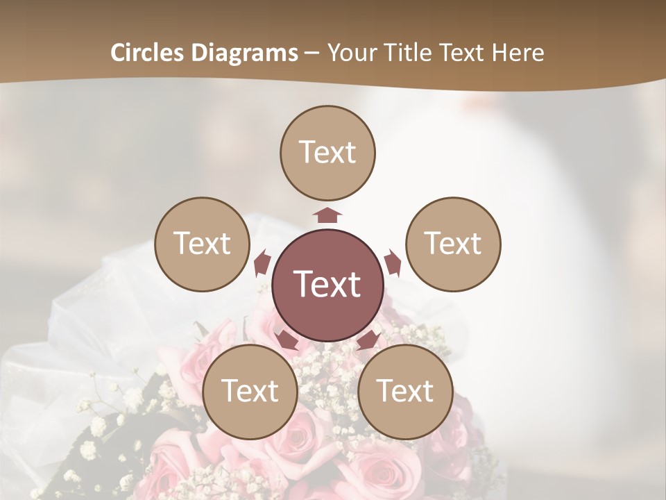 Flower Bouquet Closeup Groom PowerPoint Template