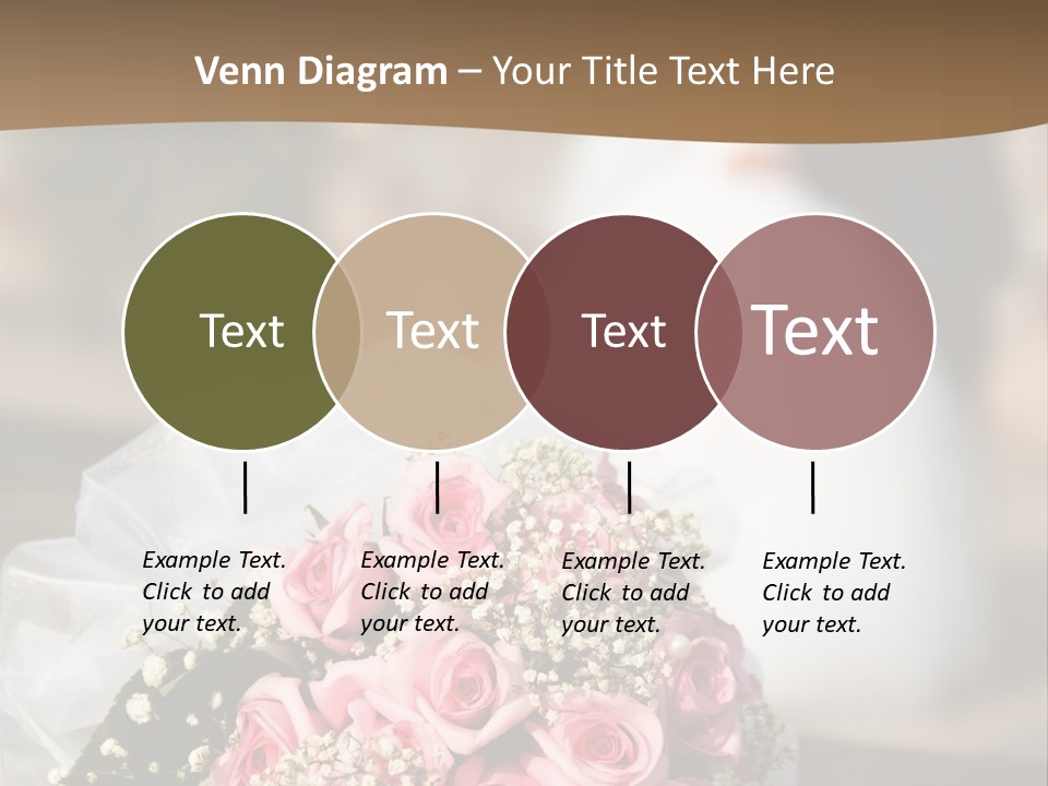 Flower Bouquet Closeup Groom PowerPoint Template