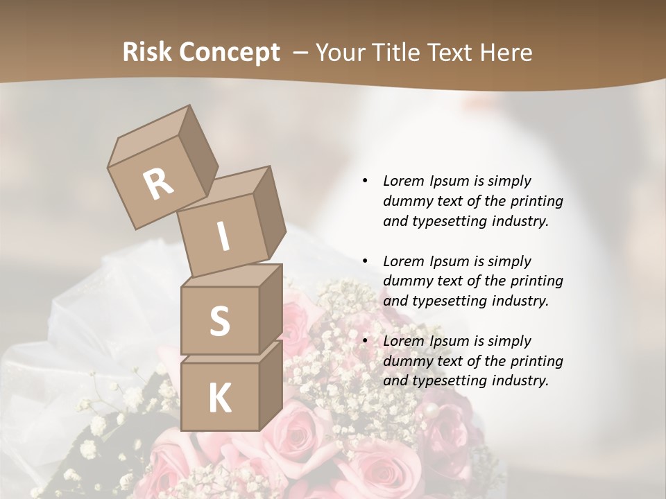 Flower Bouquet Closeup Groom PowerPoint Template