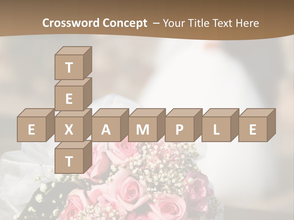 Flower Bouquet Closeup Groom PowerPoint Template