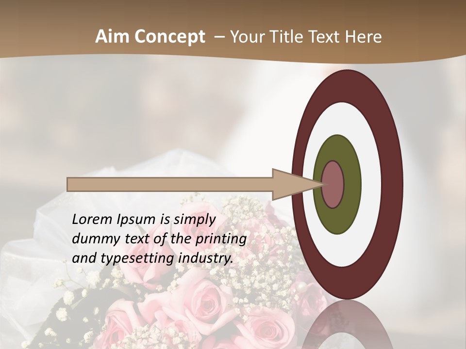 Flower Bouquet Closeup Groom PowerPoint Template