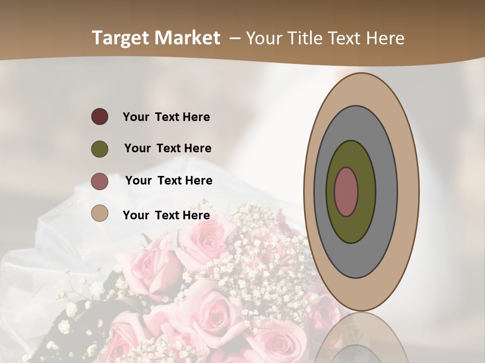 Flower Bouquet Closeup Groom PowerPoint Template