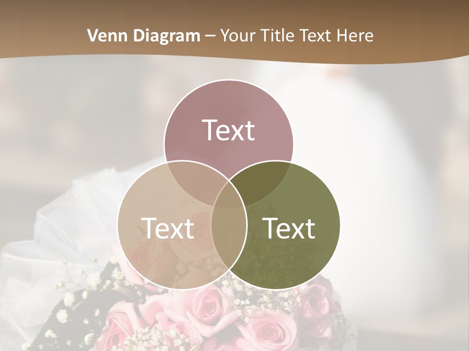 Flower Bouquet Closeup Groom PowerPoint Template