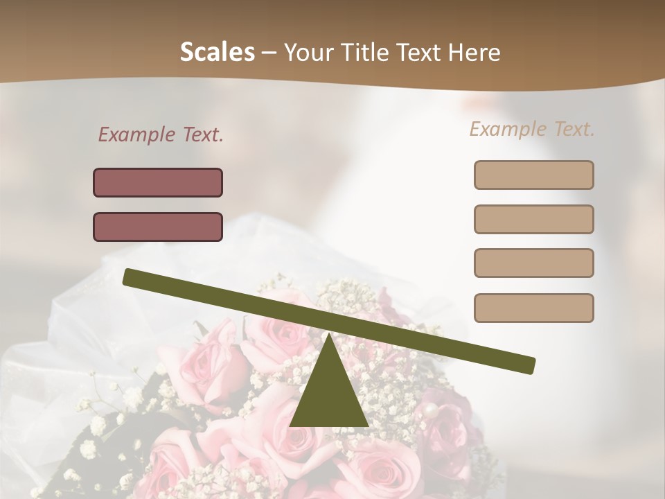 Flower Bouquet Closeup Groom PowerPoint Template