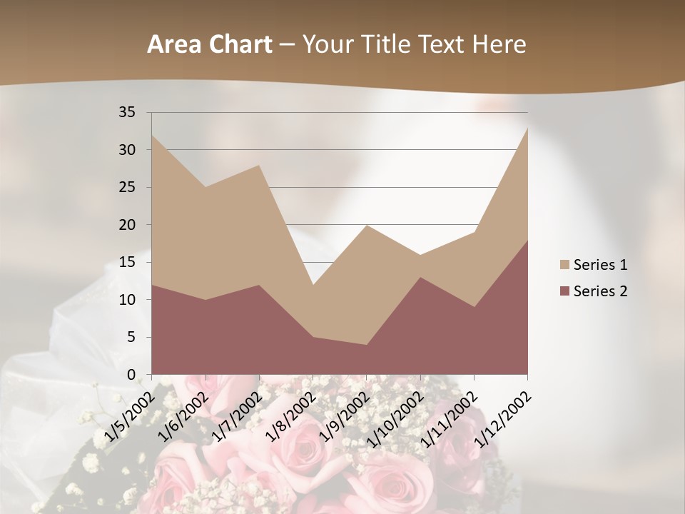 Flower Bouquet Closeup Groom PowerPoint Template