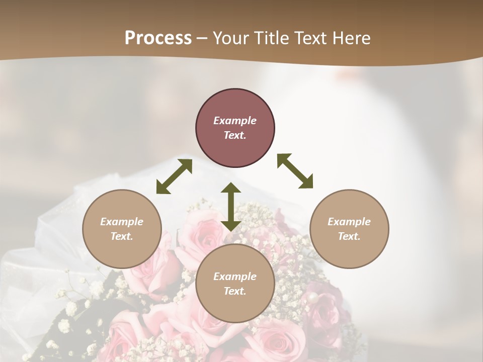 Flower Bouquet Closeup Groom PowerPoint Template