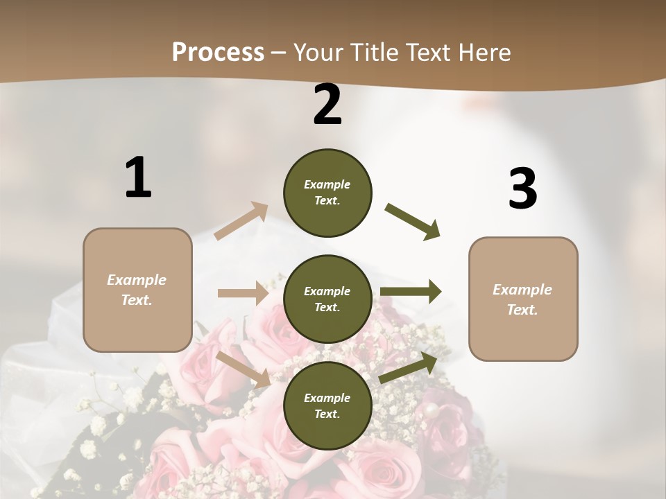 Flower Bouquet Closeup Groom PowerPoint Template