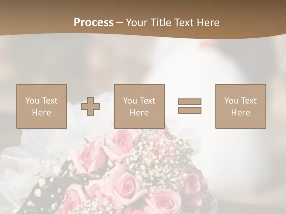 Flower Bouquet Closeup Groom PowerPoint Template