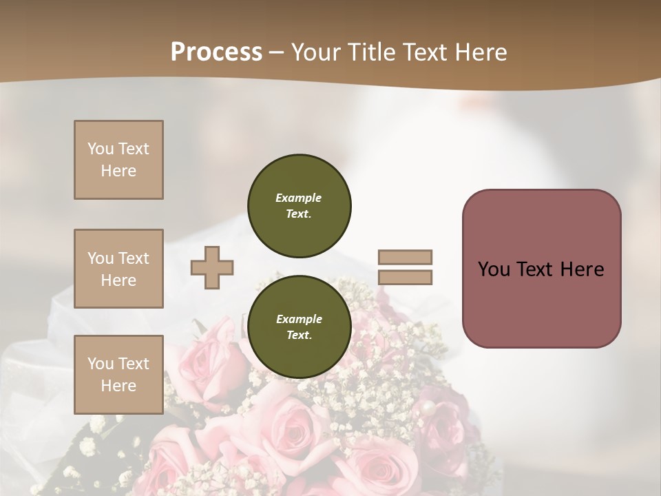 Flower Bouquet Closeup Groom PowerPoint Template