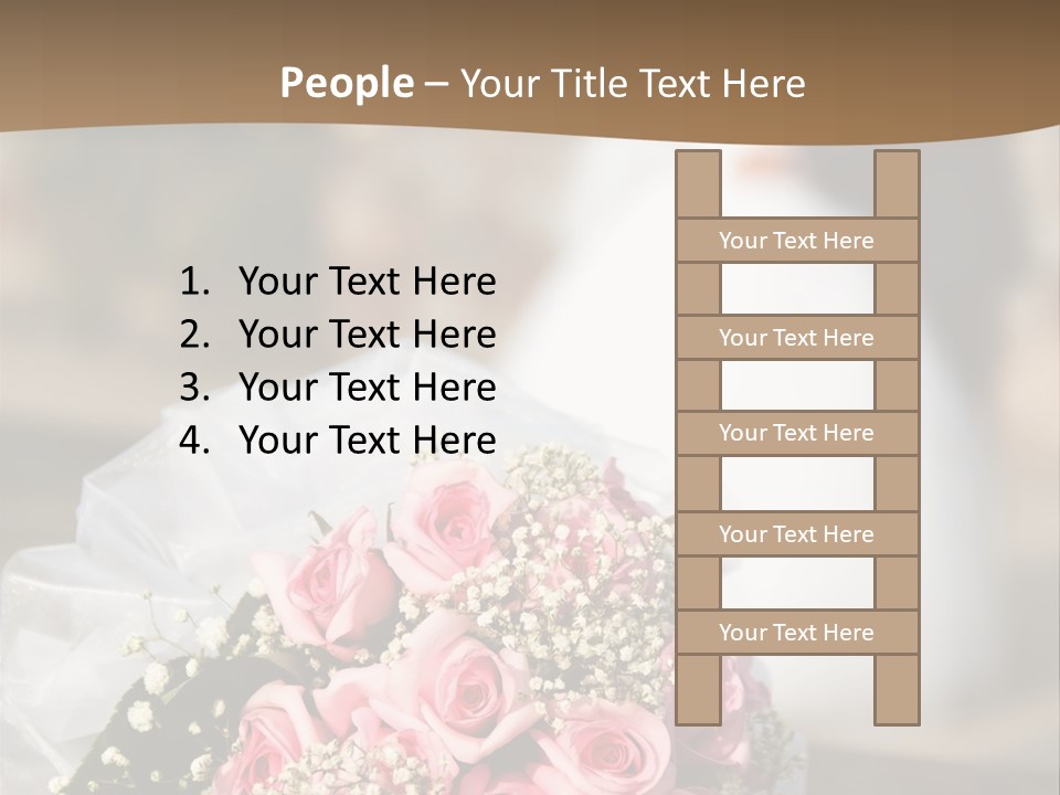 Flower Bouquet Closeup Groom PowerPoint Template