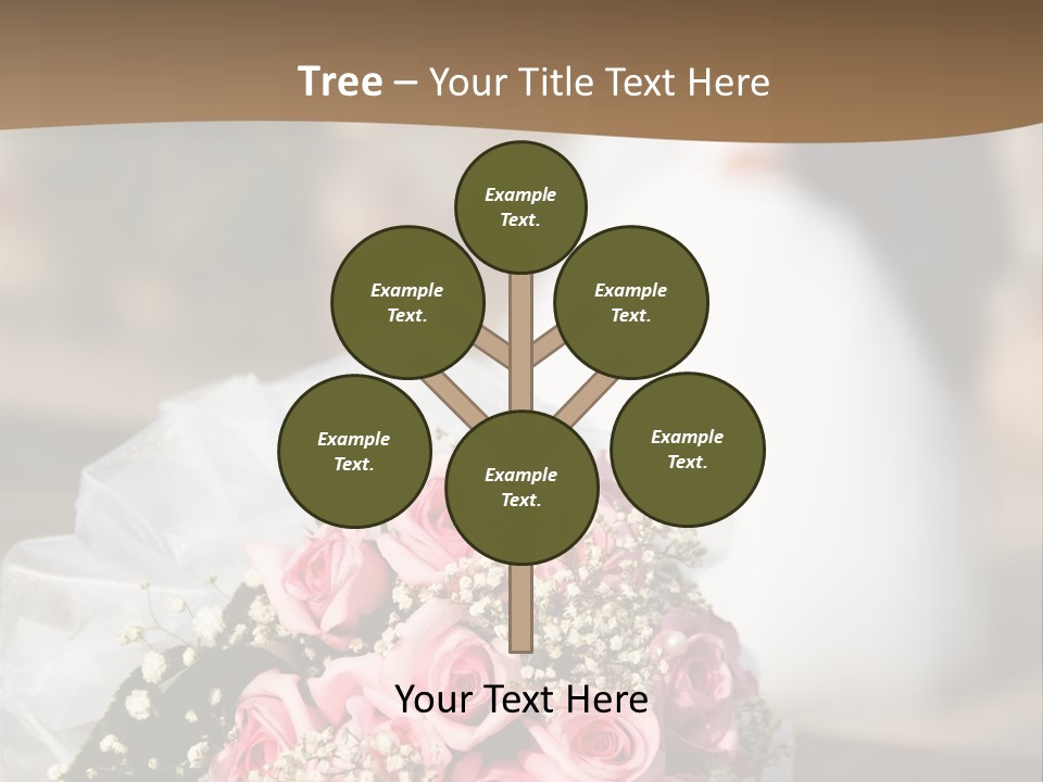 Flower Bouquet Closeup Groom PowerPoint Template