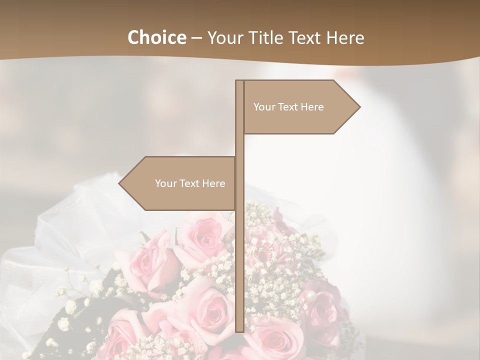 Flower Bouquet Closeup Groom PowerPoint Template