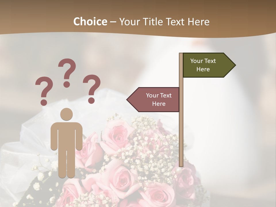 Flower Bouquet Closeup Groom PowerPoint Template