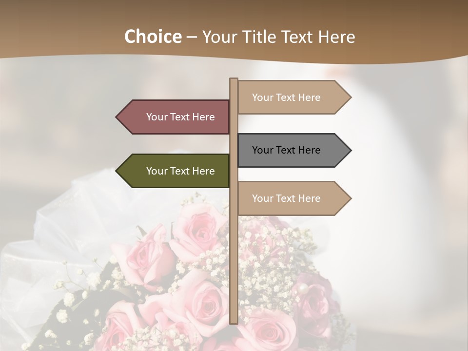 Flower Bouquet Closeup Groom PowerPoint Template