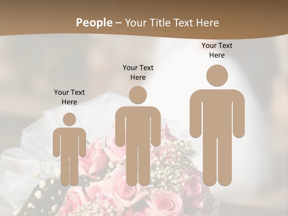 Flower Bouquet Closeup Groom PowerPoint Template