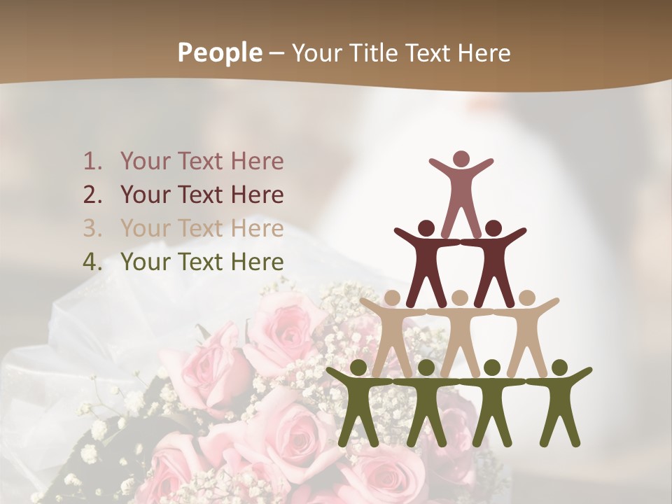 Flower Bouquet Closeup Groom PowerPoint Template