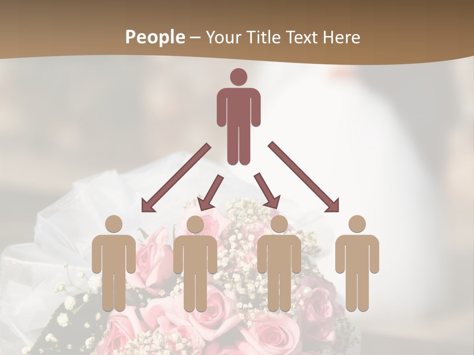 Flower Bouquet Closeup Groom PowerPoint Template
