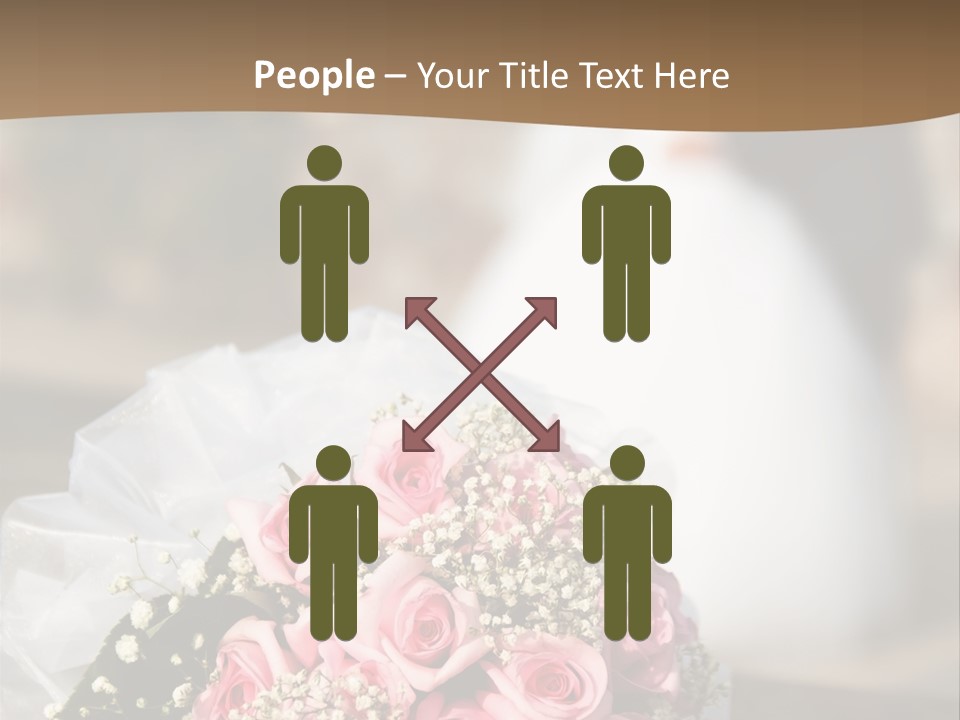 Flower Bouquet Closeup Groom PowerPoint Template