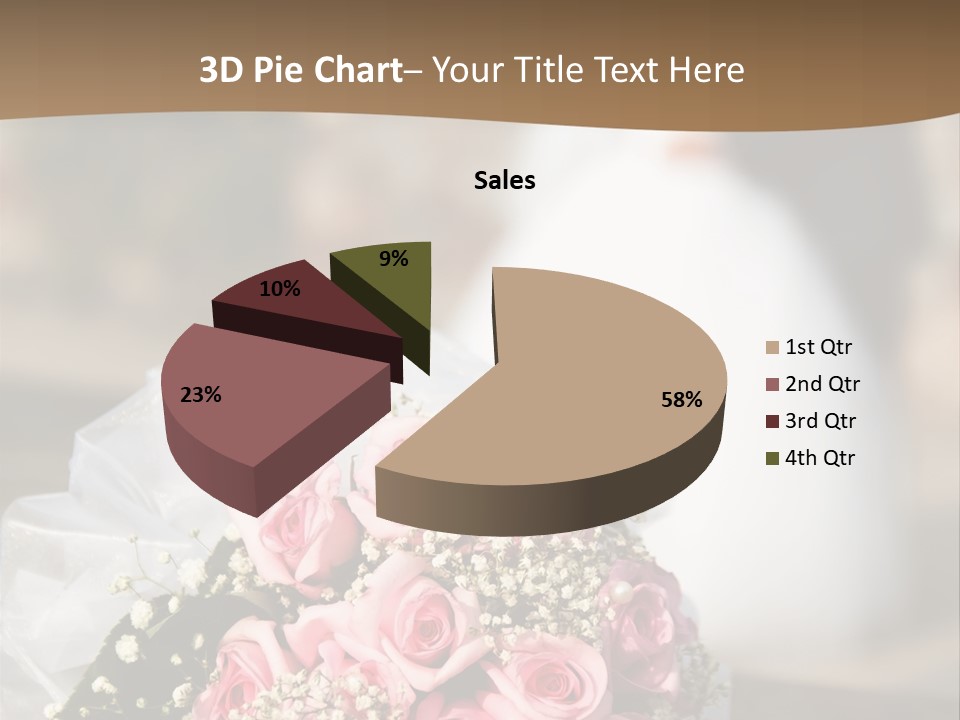 Flower Bouquet Closeup Groom PowerPoint Template