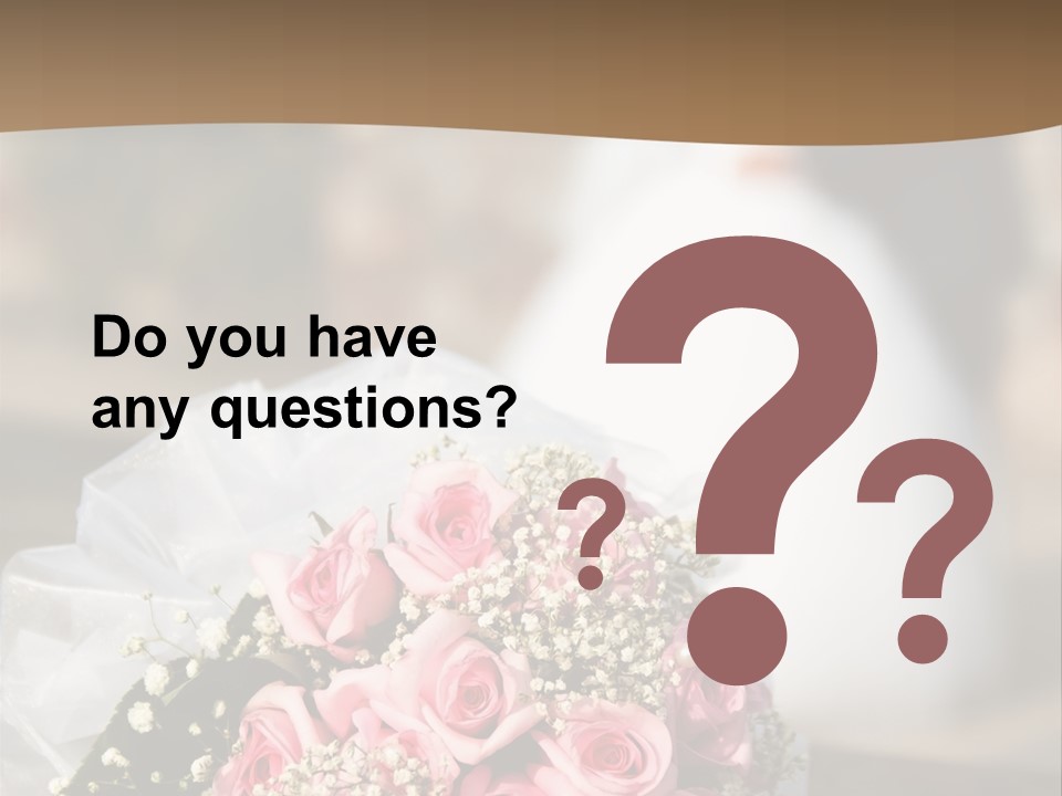 Flower Bouquet Closeup Groom PowerPoint Template