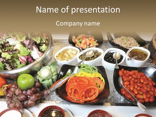 A Table Filled With Lots Of Different Types Of Food PowerPoint Template