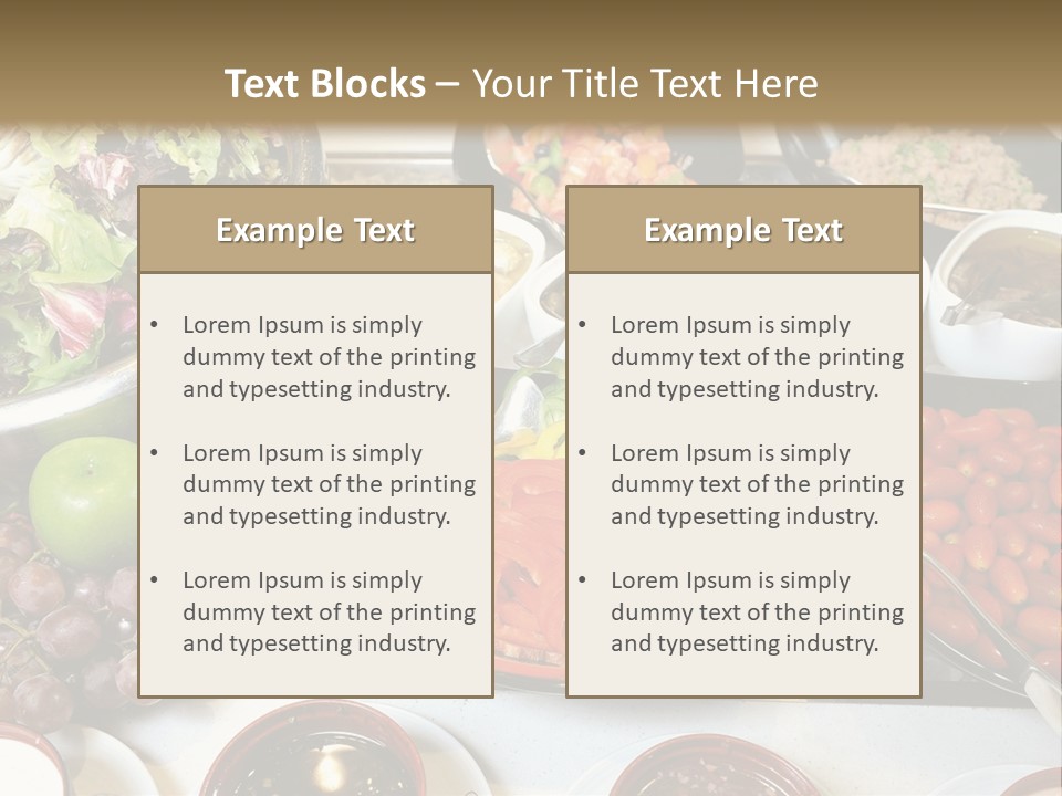 A Table Filled With Lots Of Different Types Of Food PowerPoint Template