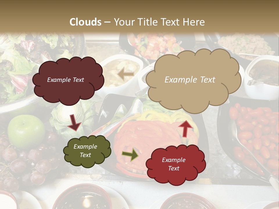 A Table Filled With Lots Of Different Types Of Food PowerPoint Template