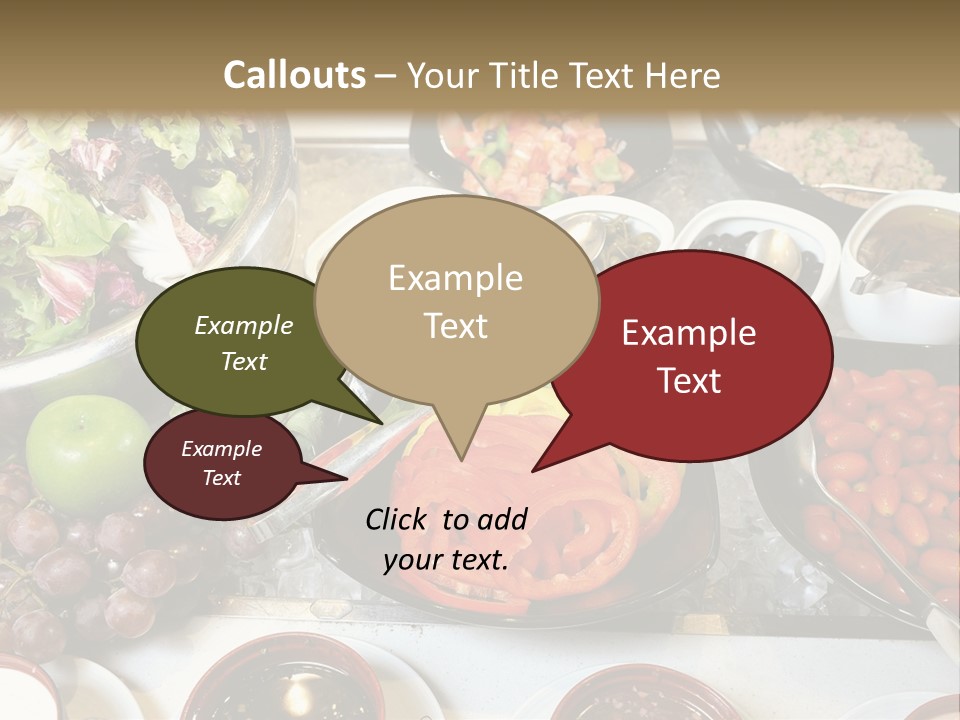A Table Filled With Lots Of Different Types Of Food PowerPoint Template