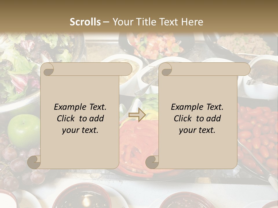A Table Filled With Lots Of Different Types Of Food PowerPoint Template