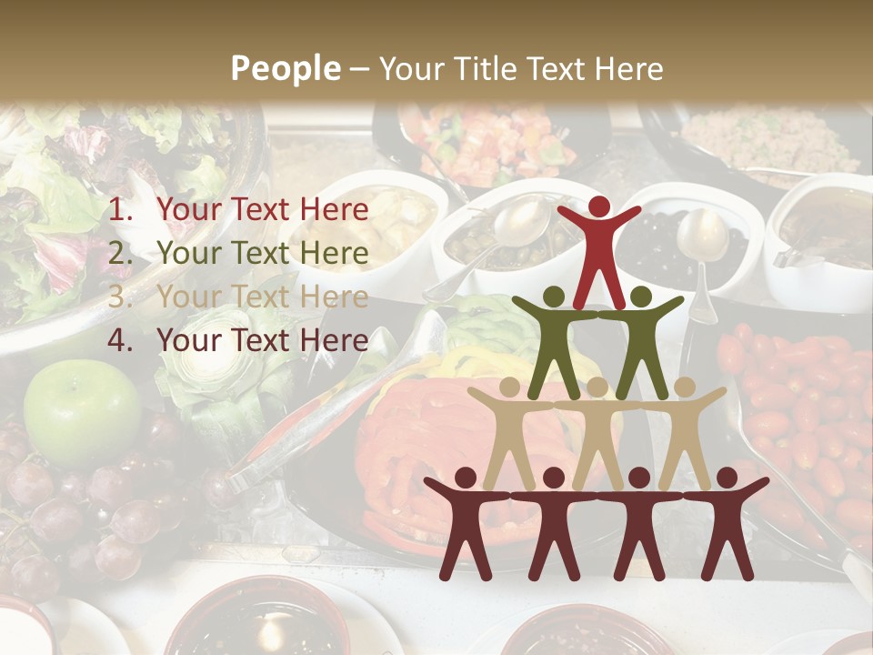 A Table Filled With Lots Of Different Types Of Food PowerPoint Template