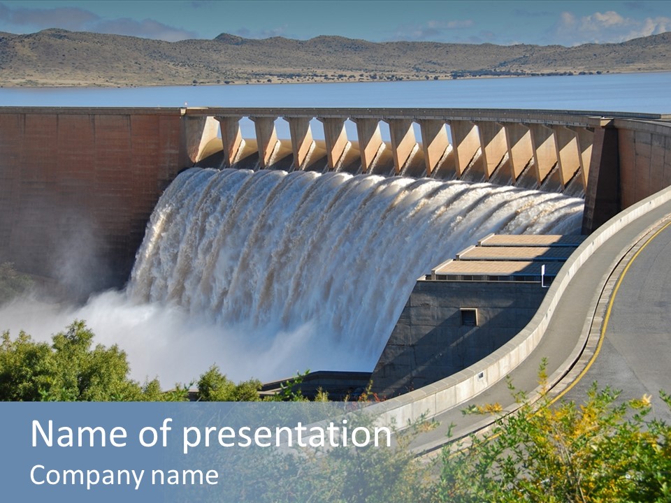 Gariep Dam Wall South Africa PowerPoint Template