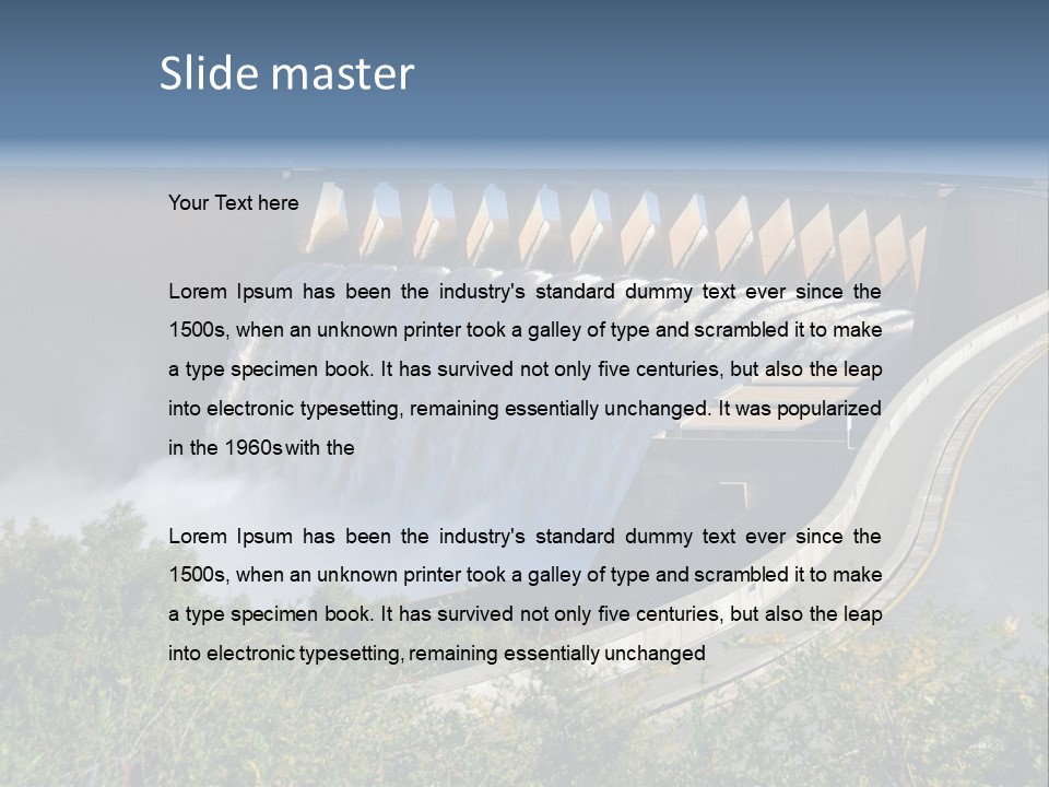 Gariep Dam Wall South Africa PowerPoint Template