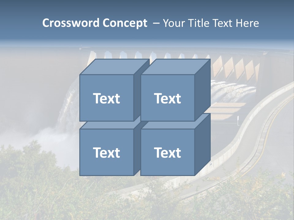 Gariep Dam Wall South Africa PowerPoint Template