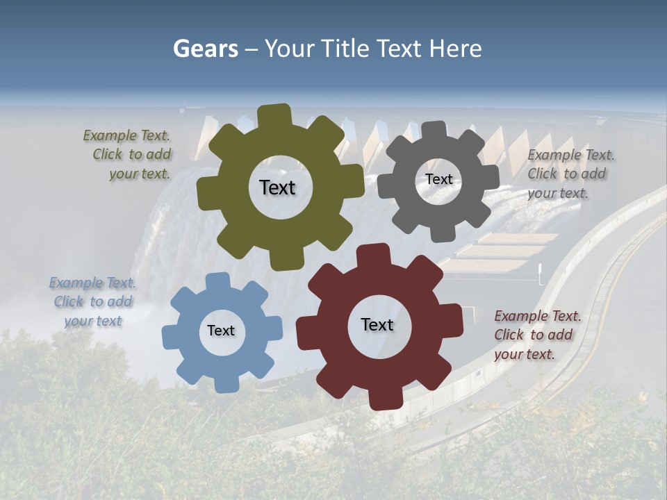 Gariep Dam Wall South Africa PowerPoint Template