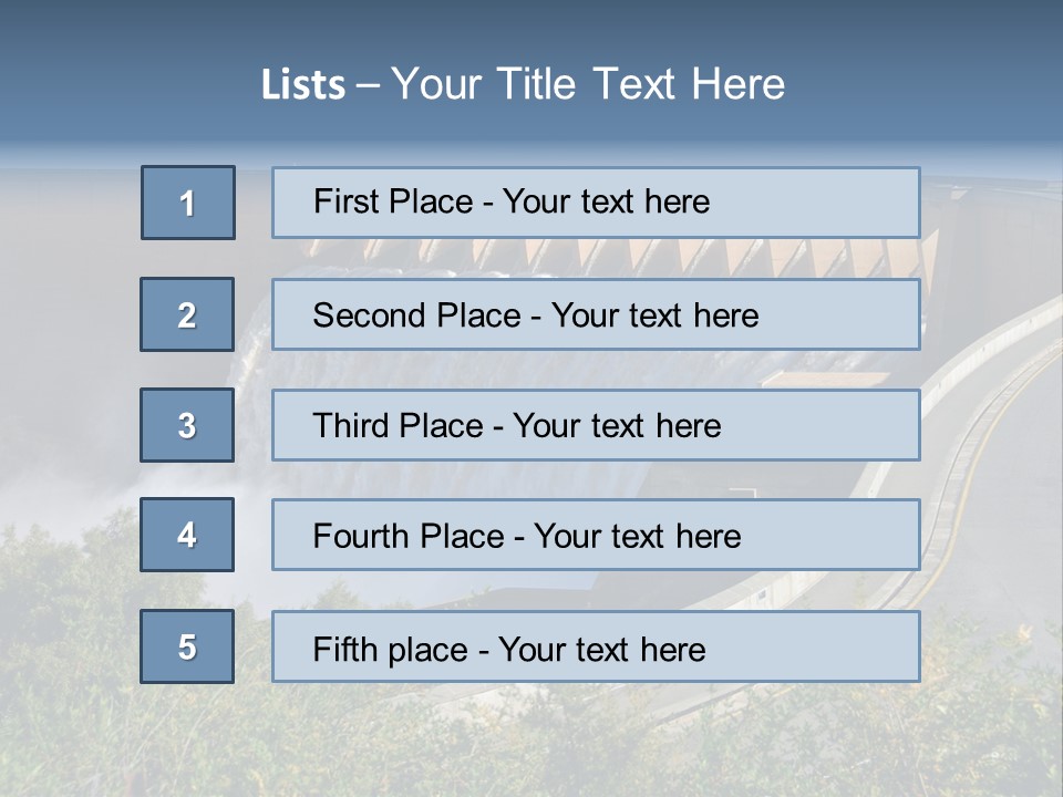 Gariep Dam Wall South Africa PowerPoint Template