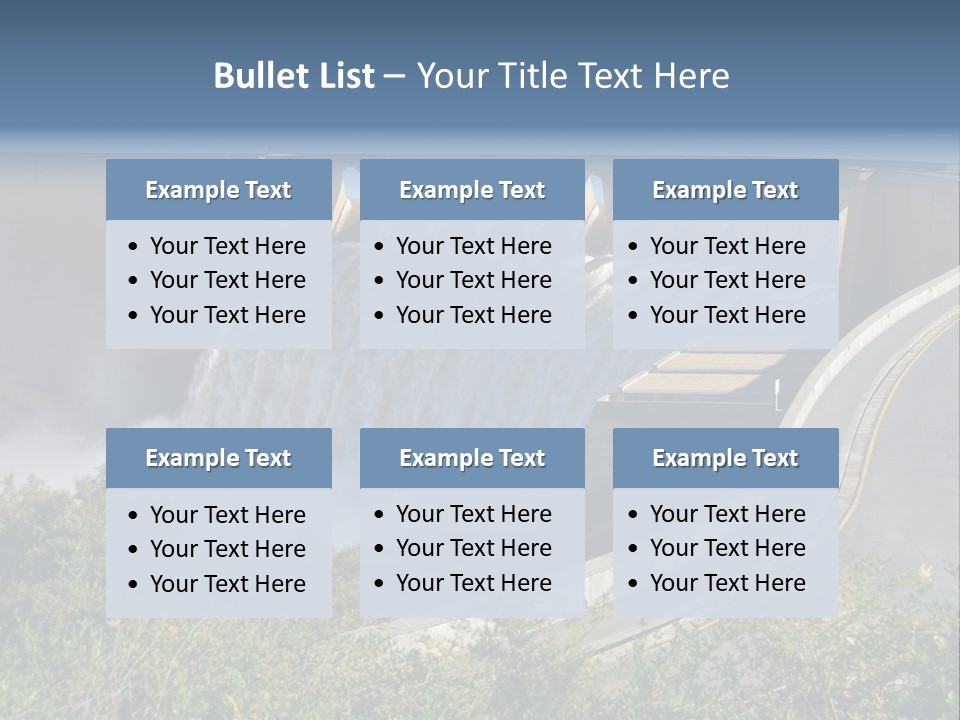 Gariep Dam Wall South Africa PowerPoint Template