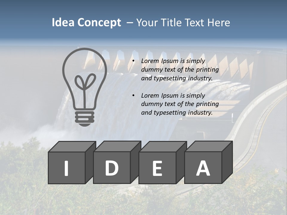 Gariep Dam Wall South Africa PowerPoint Template