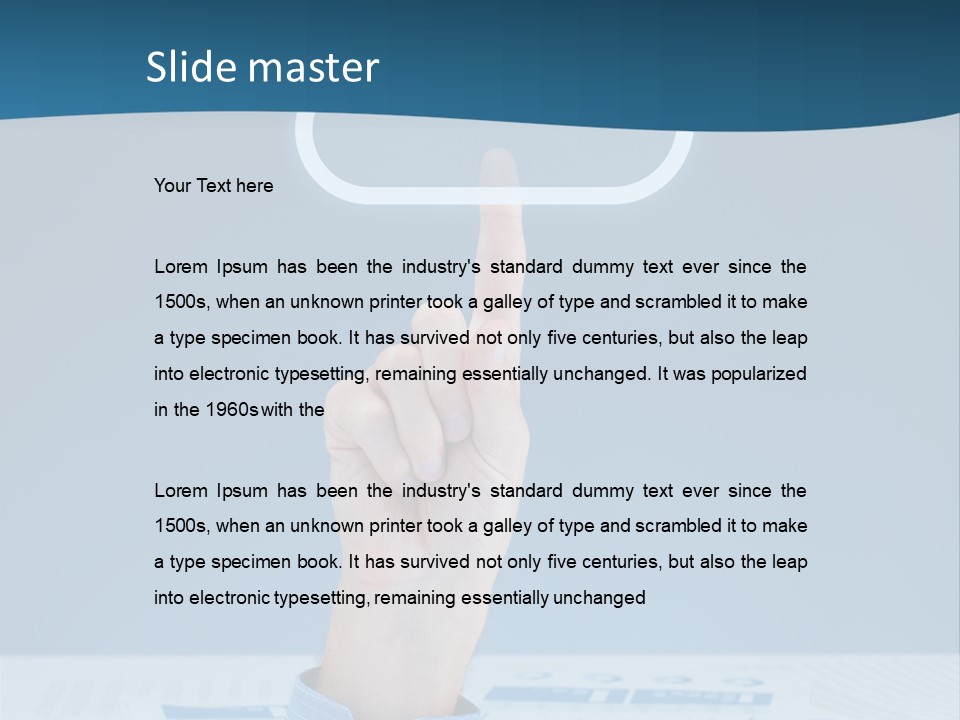Cloud Computing Service Gesture Reaching PowerPoint Template
